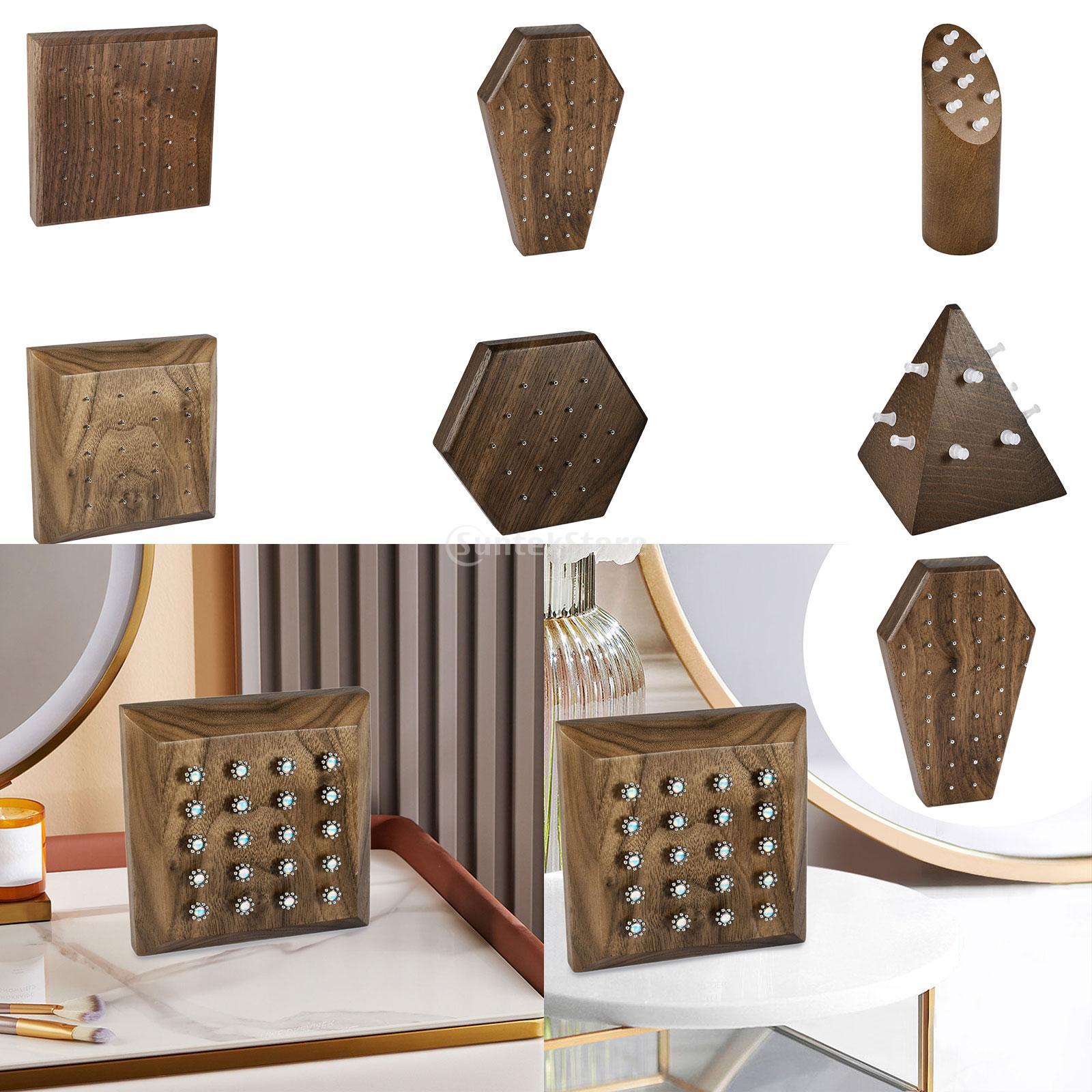 Body Jewelry Display Case - ثقب المجوهرات حامل الخشب الأذن ترصيع