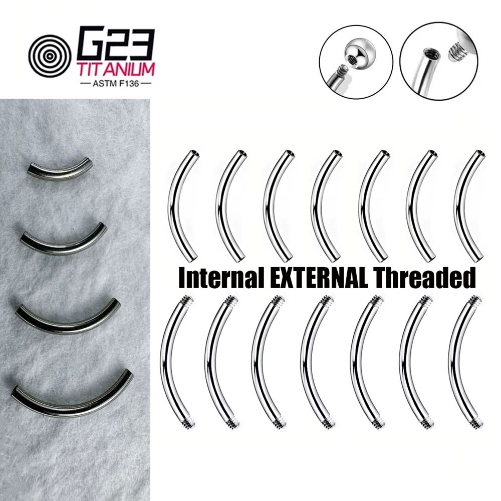 Belly Bar Titanium - الجملة 5/10/50 قطعة G23 التيتانيوم شريط