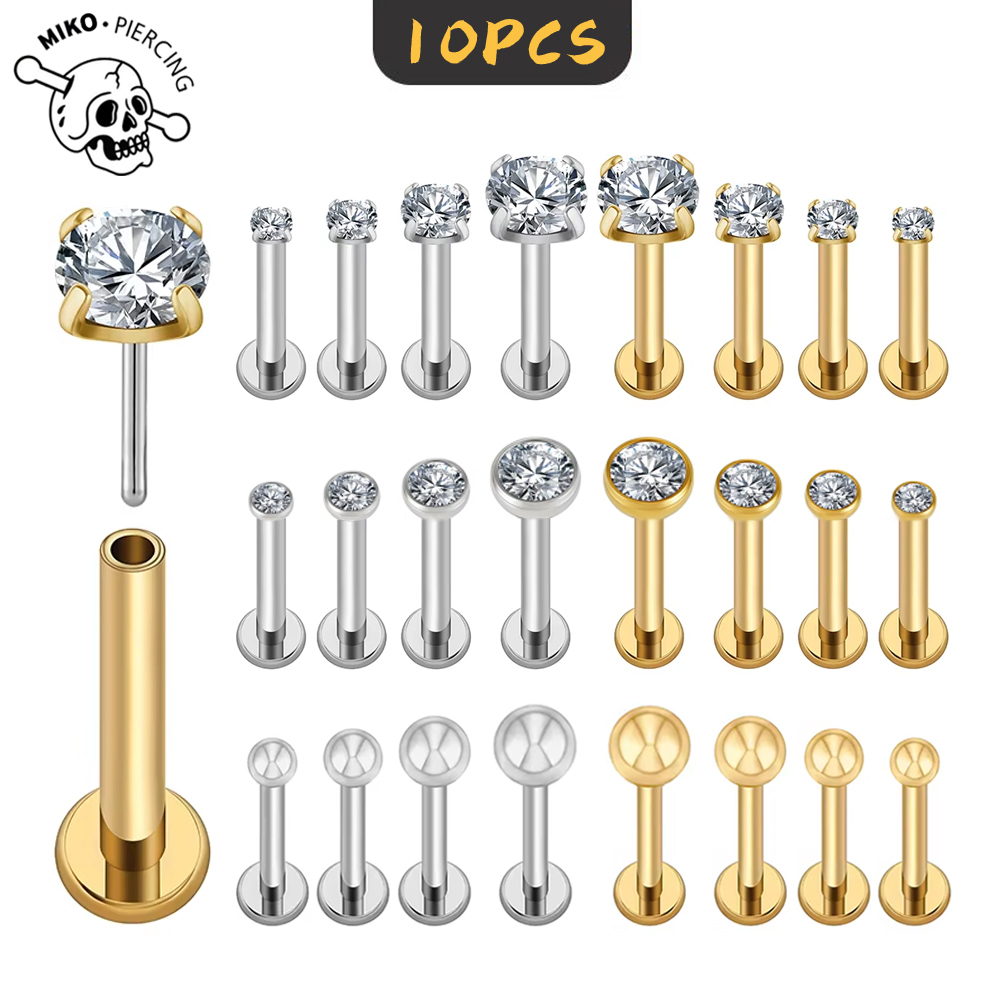 Belly Bar Titanium - 10 قطع من مجوهرات التيتانيوم G23