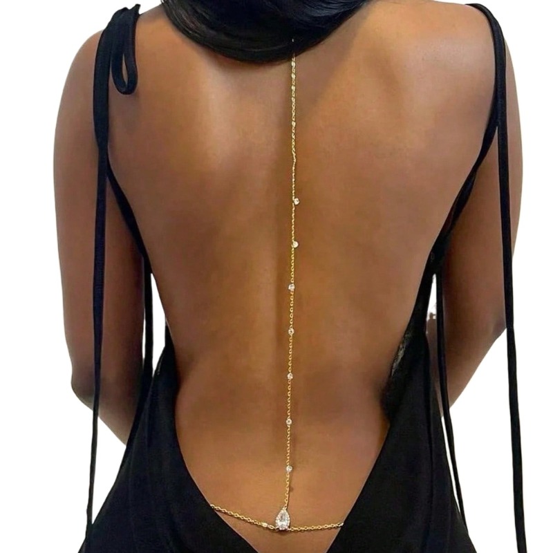 Body Jewelry Art - العروس عارية الذراعين حجر الراين Waterdrop