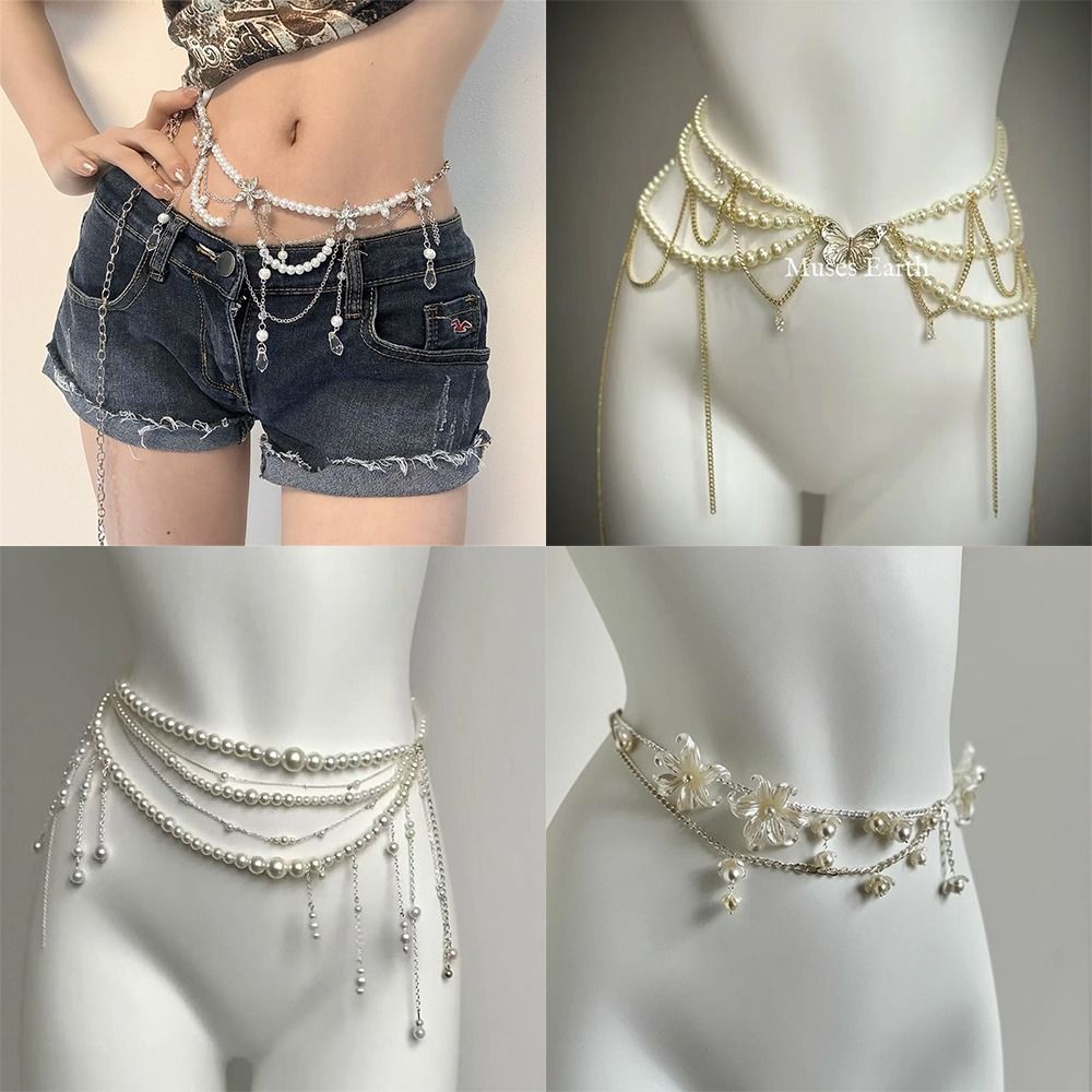 Body Jewelry For Women - أزياء أنيقة لؤلؤة الخصر سلاسل الخصر
