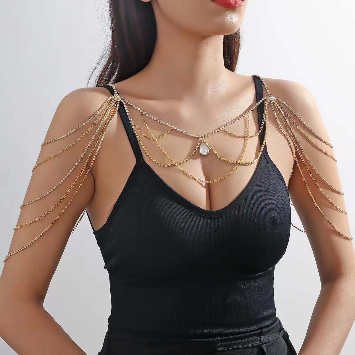 Body Jewelry Art - حار بيع وحجر الراين الهندسي المتفجر