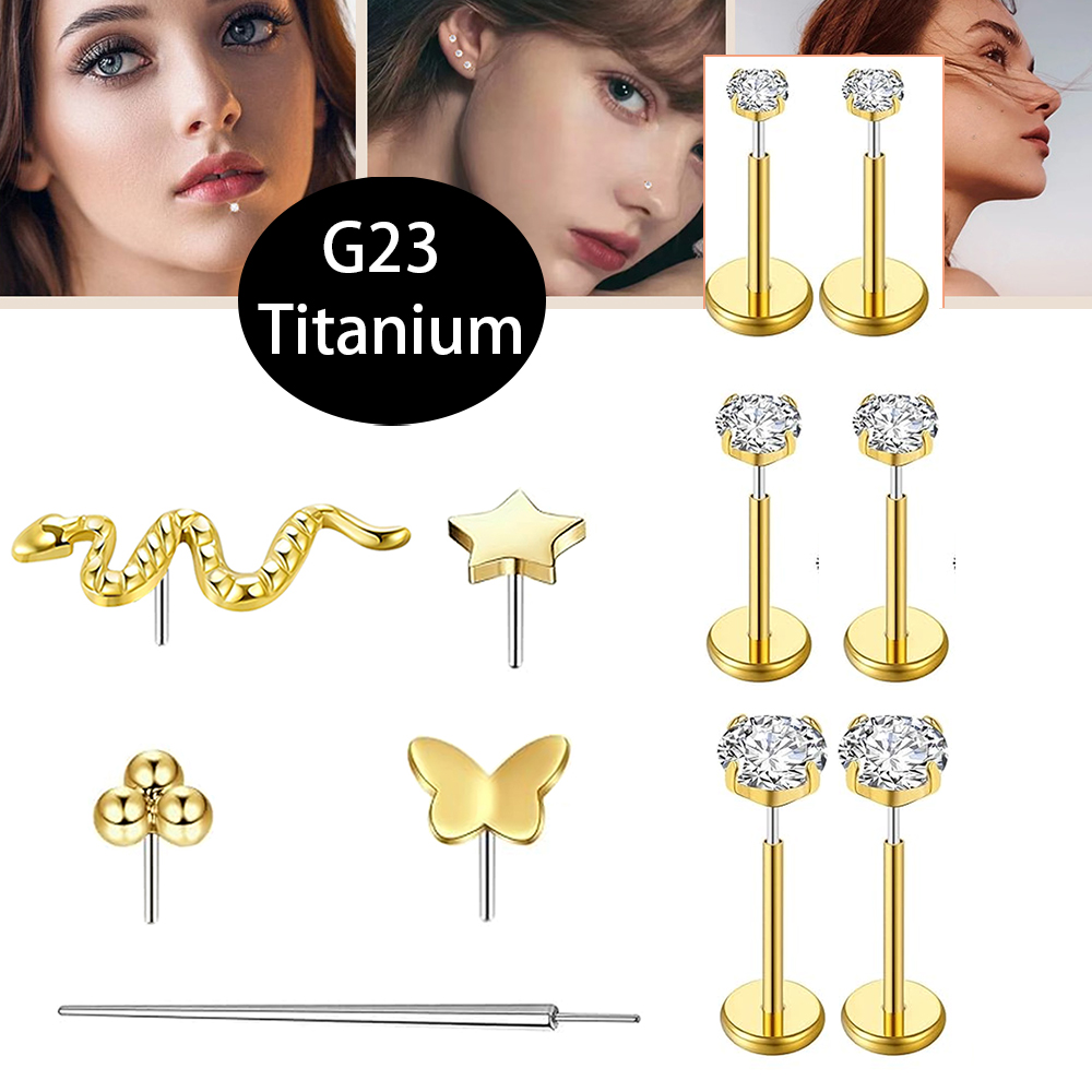 Body Jewelry Factory - 50 قطعة/مجموعة من مجوهرات ثقب الشفاه