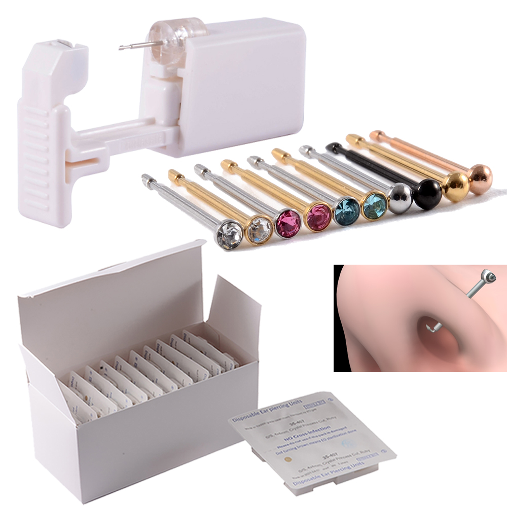 Body Jewelry Factory - 24 قطعة/صندوق وحدة ثقب معقمة آمنة