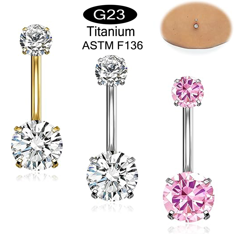 Belly Bar Titanium - 1PC G23 التيتانيوم خاتم زر البطن