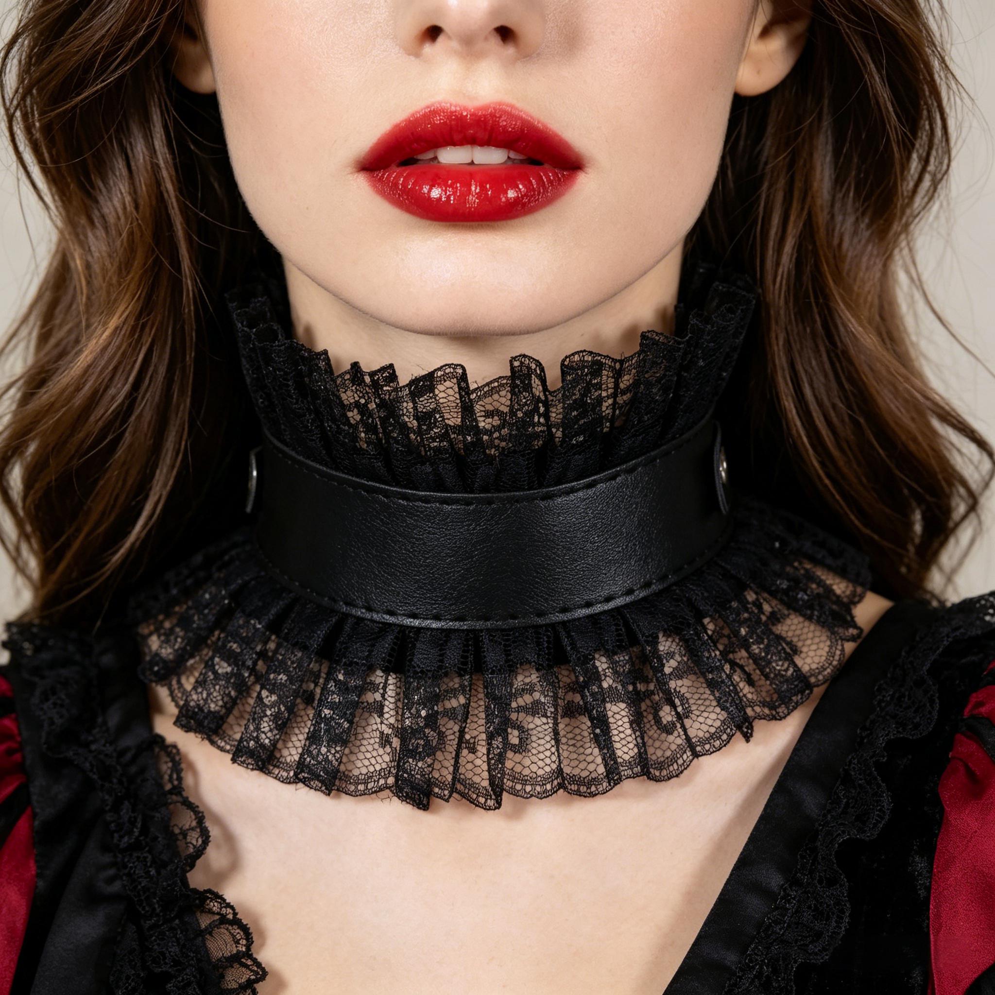 Body Jewelry Goth - طوق عنق نسائي عتيق الطراز من