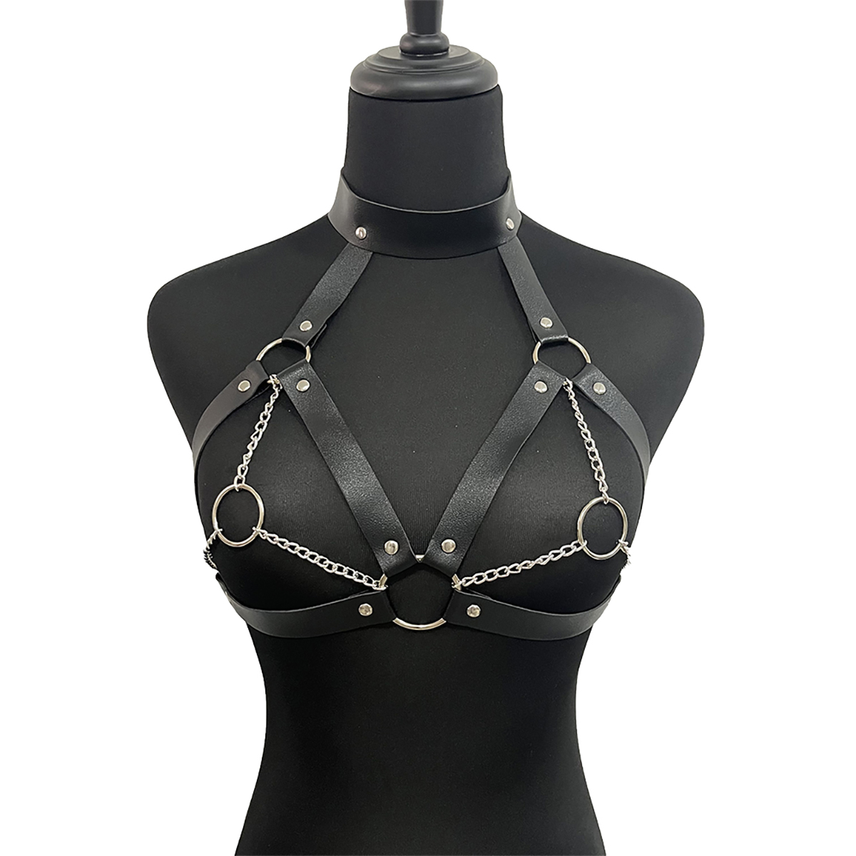 Body Jewelry Goth - لانجري نسائي بتصميم قفص الجسم من