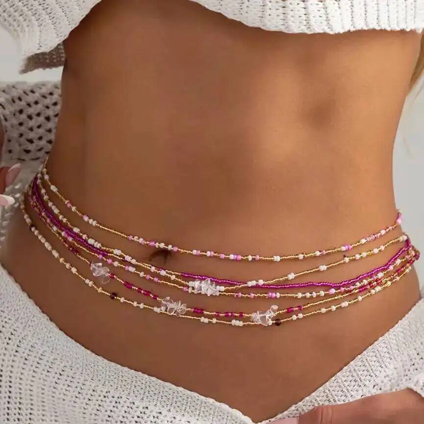 Body Jewelry For Women - مجموعة من 6 قطع سلاسل خصر