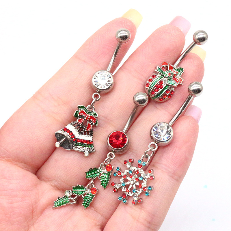 سلسلة عيد الميلاد خاتم السرة ل - مراجعة Body Jewelry Factory وسعره