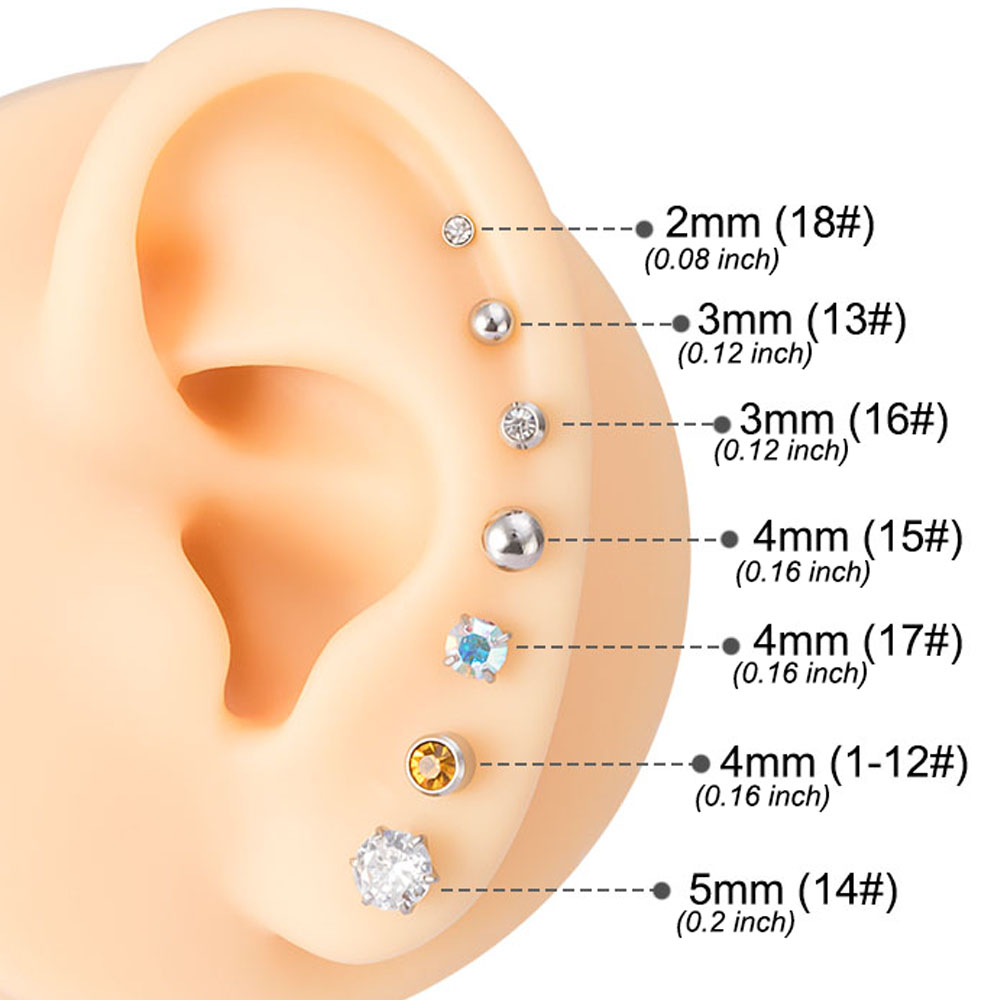 1 قطعة المتاح الأخضر الأذن ثقب - مراجعة Body Jewelry Factory وسعره