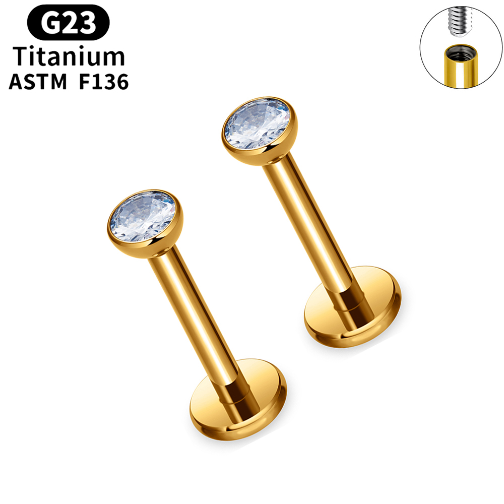 10/50 قطعة مسمار شفاه من التيت - مراجعة Belly Bar Titanium وسعره