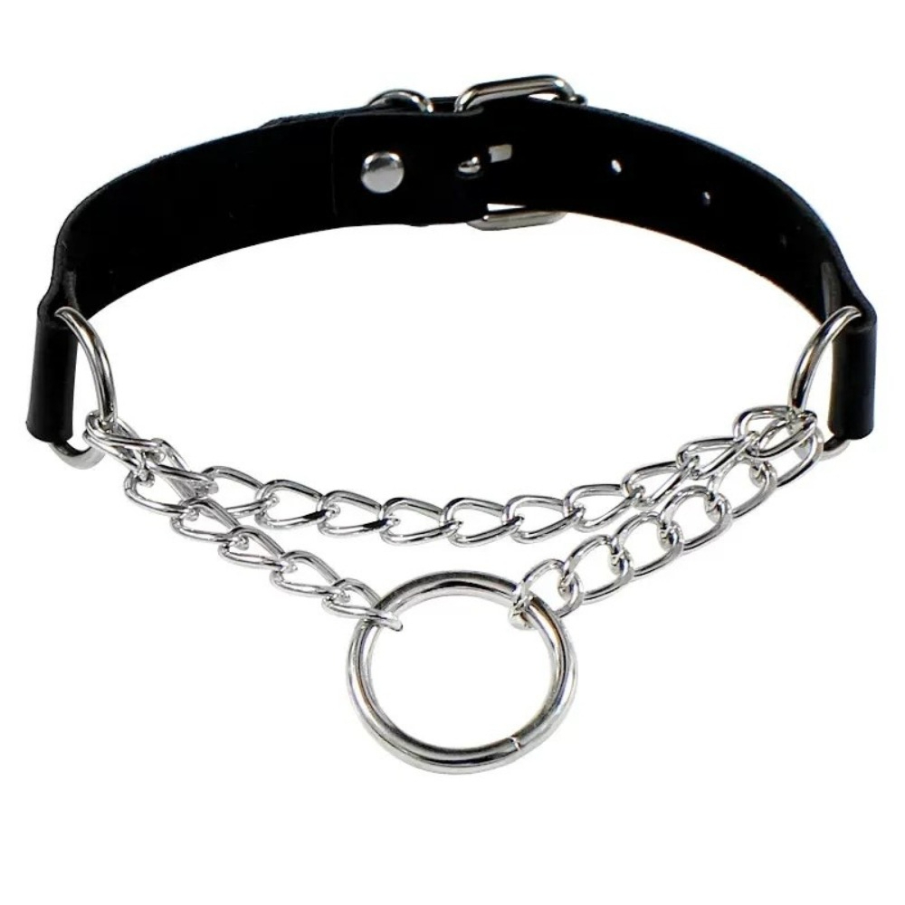 قلادة نسائية من الجلد الصناعي  - مراجعة Body Jewelry Goth وسعره