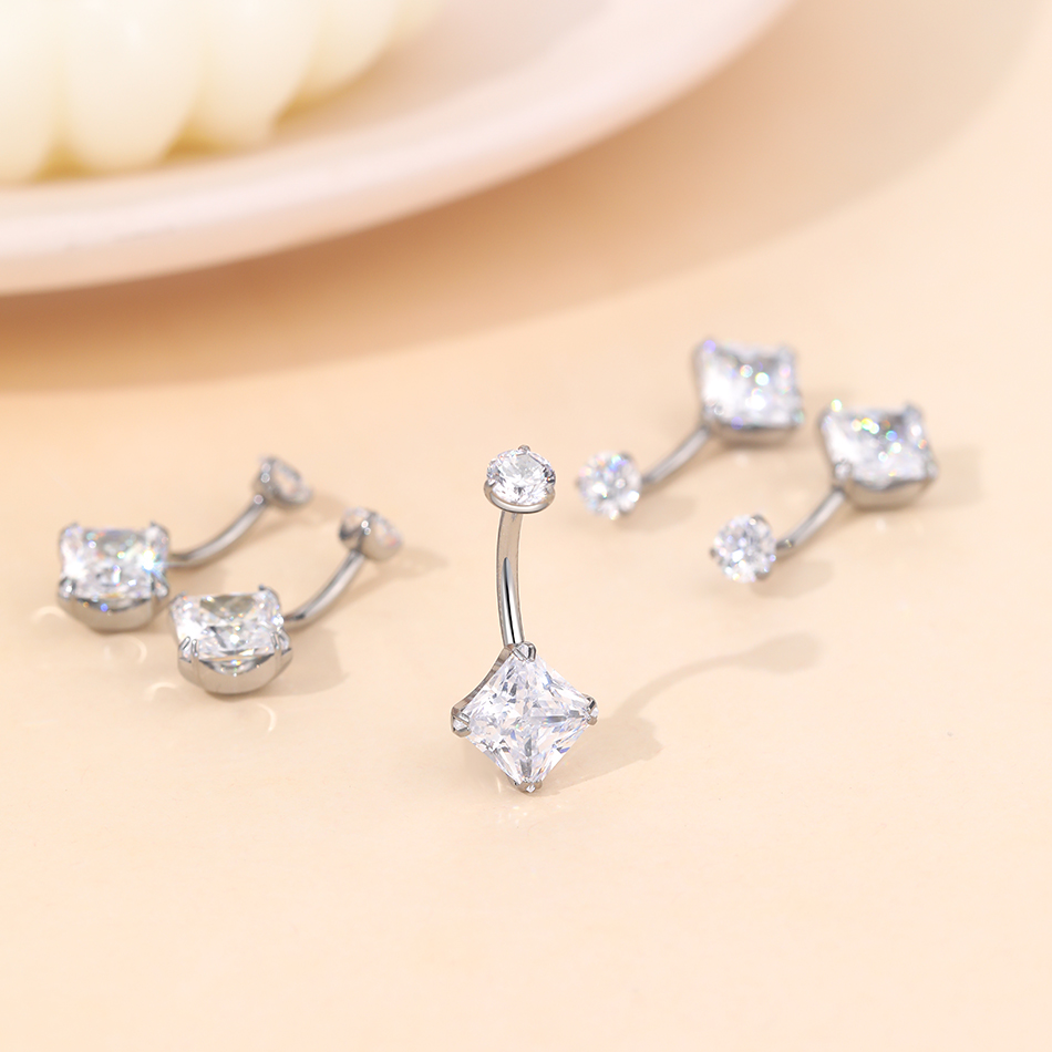 1 قطعة التيتانيوم الزركون البط - مراجعة Belly Bar Titanium وسعره