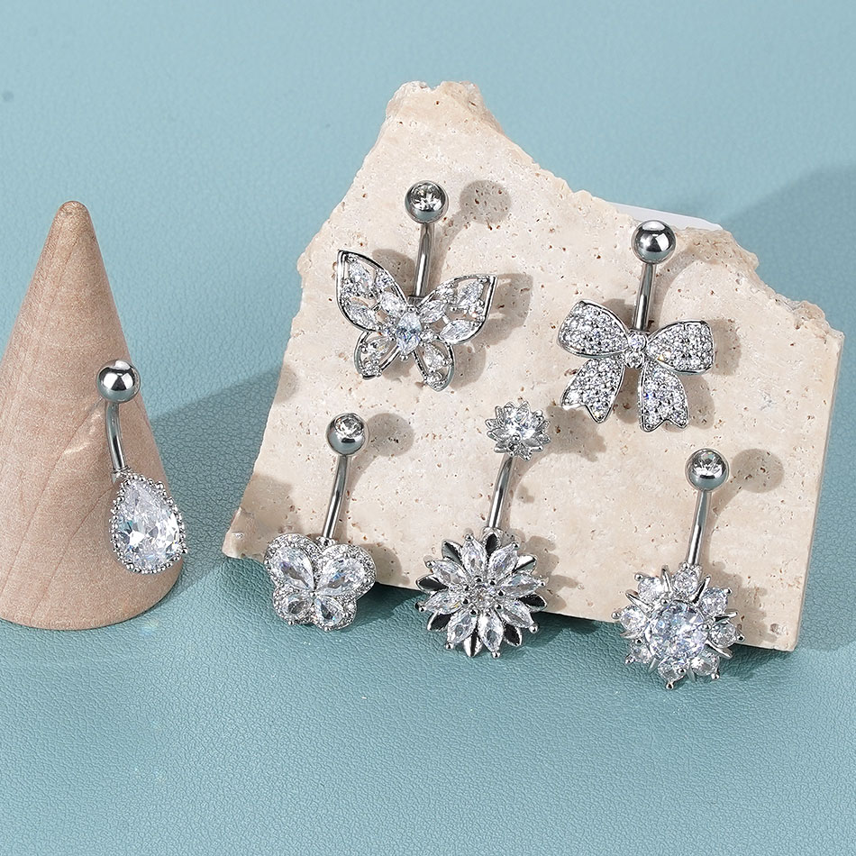    1 قطعة ثقب زر البطن للنساء - مراجعة Belly Bar Titanium وسعره