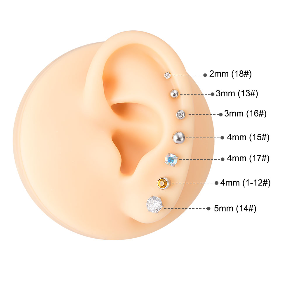 1 وحدة المتاح العقيمة الأذن ثق - مراجعة Body Jewelry Factory وسعره