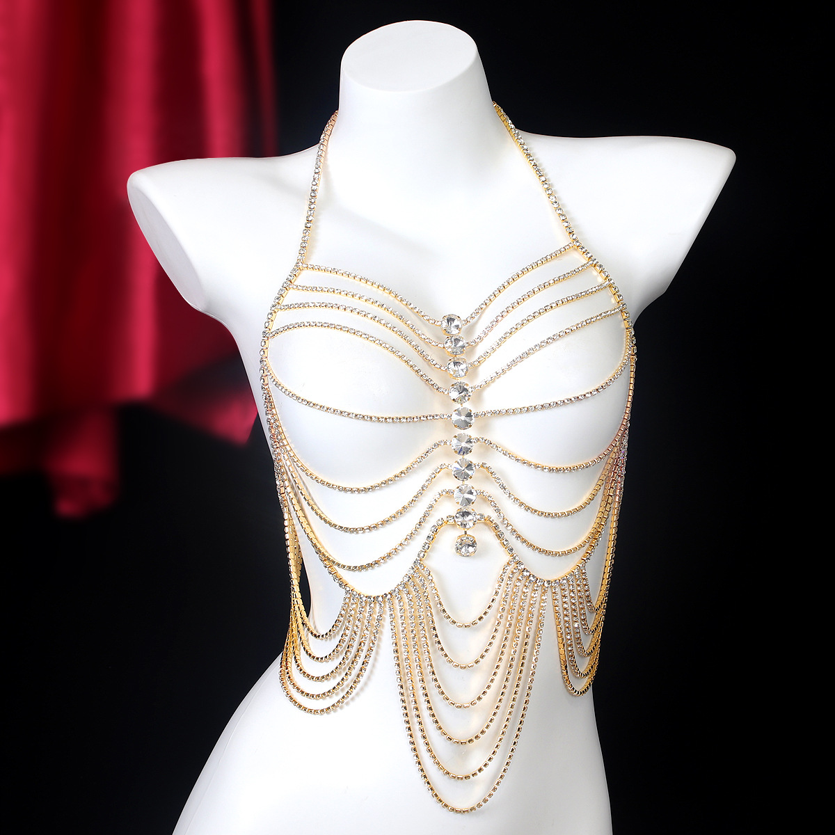 سلسلة صدر بحجر الراين مع شرابا - مراجعة Body Jewelry Art وسعره