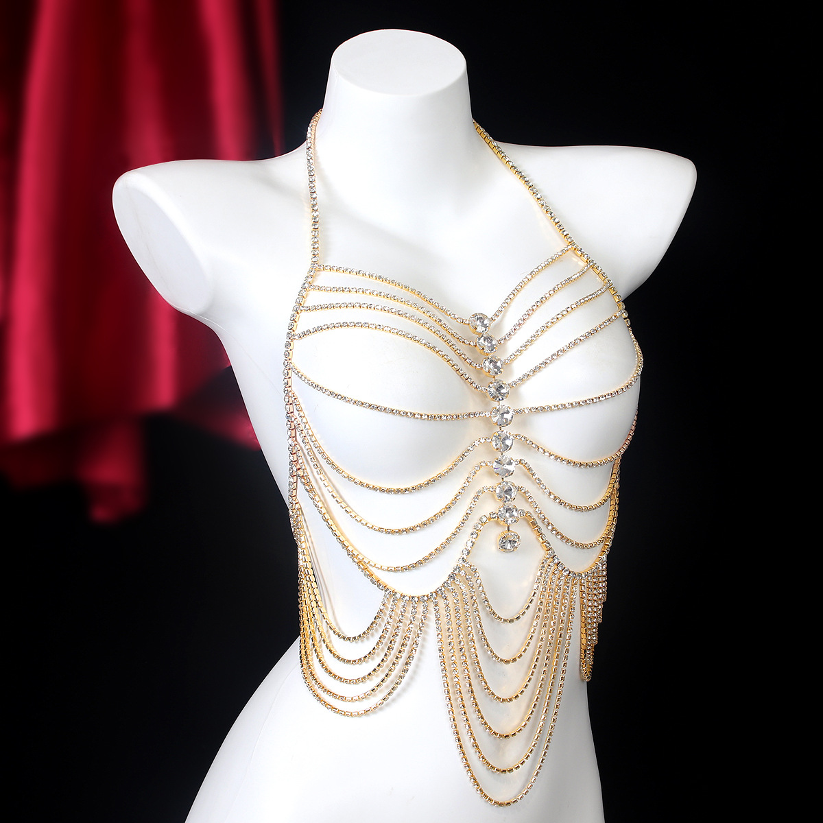 سلسلة صدر بحجر الراين مع شرابا - مراجعة Body Jewelry Art وسعره