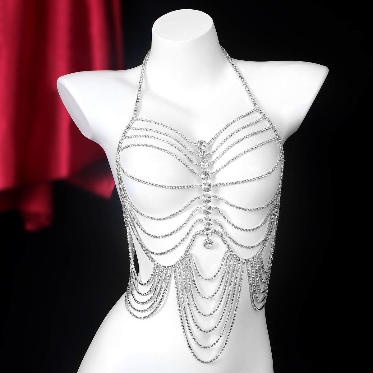 سلسلة صدر بحجر الراين مع شرابا - مراجعة Body Jewelry Art وسعره