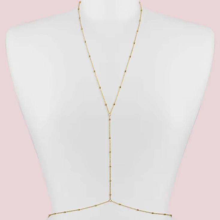 سلسلة خرز بسيطة أنيقة للنساء،  - مراجعة Body Jewelry Bra وسعره