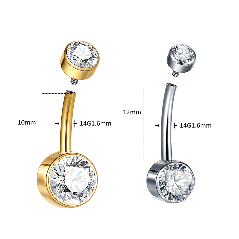 5/10 قطعة التيتانيوم البطن خات - مراجعة Belly Bar Titanium وسعره