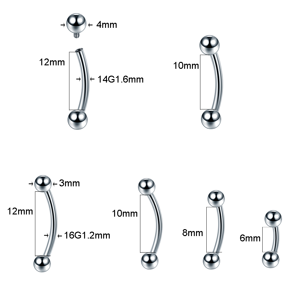 10 قطعة/الوحدة G23 التيتانيوم  - مراجعة Belly Bar Titanium وسعره