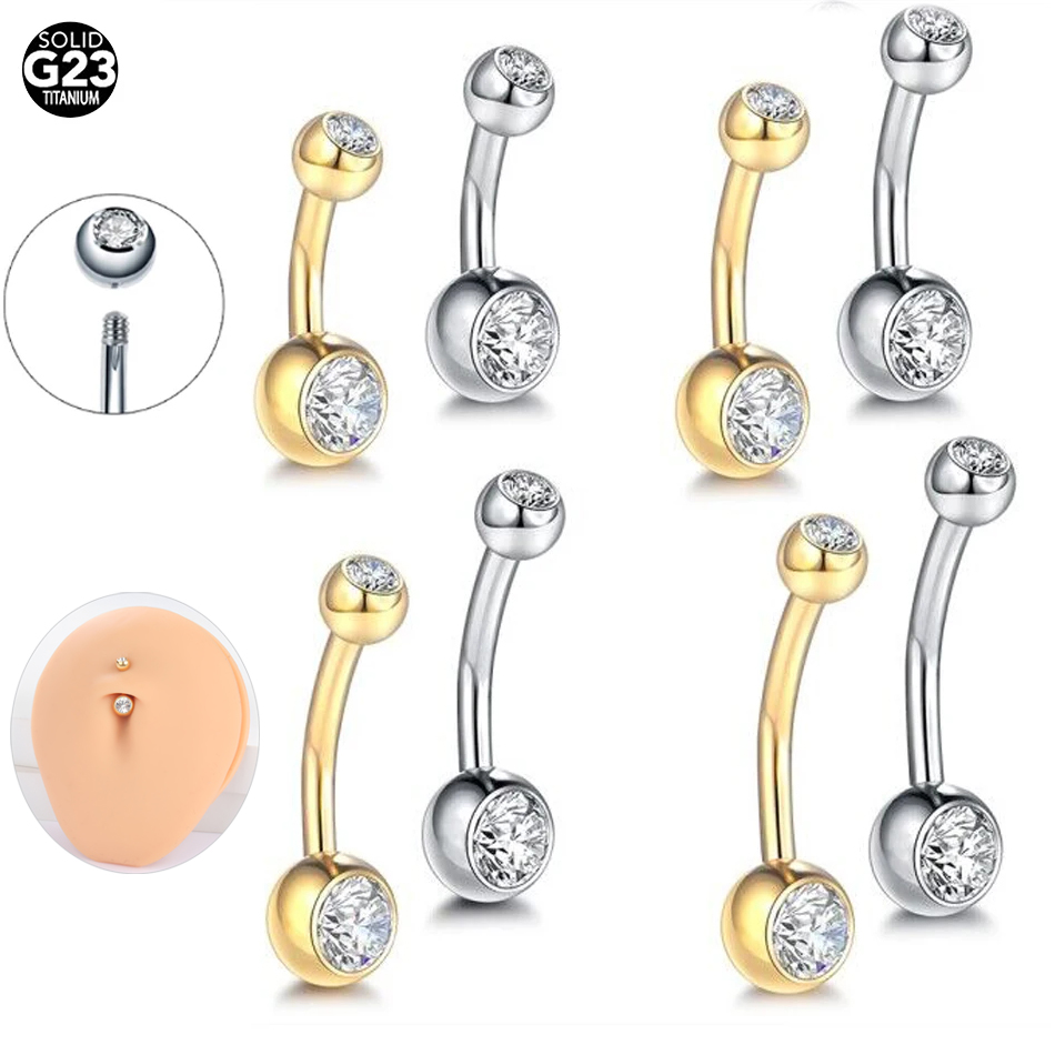 حلقة زر بطن من التيتانيوم للنس - مراجعة Belly Bar Titanium وسعره