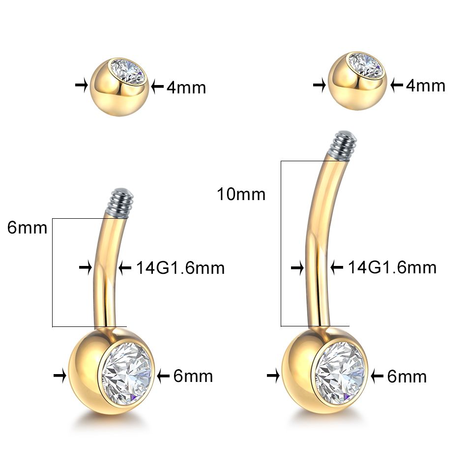 حلقة زر بطن من التيتانيوم للنس - مراجعة Belly Bar Titanium وسعره