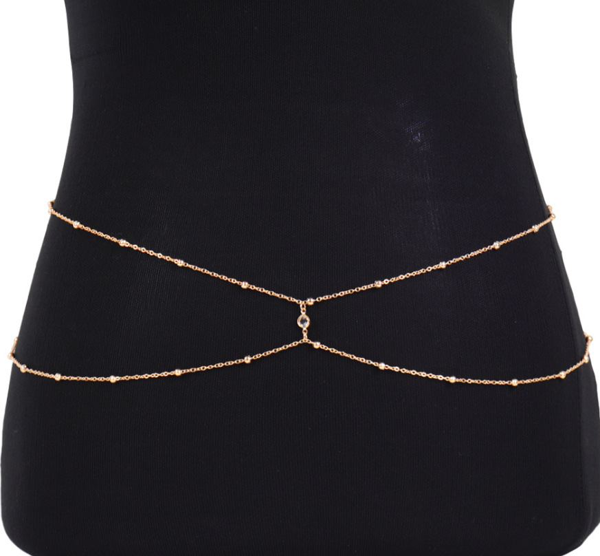 سلاسل البطن مطرز بالخرز من حجر - مراجعة Body Jewelry Bra وسعره