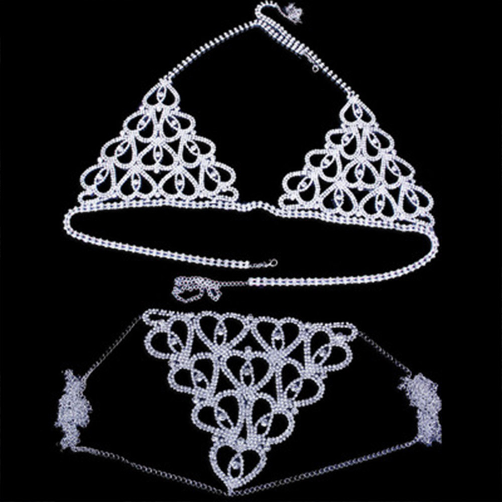 أزياء حجر الراين القلب الصدرية - مراجعة Body Jewelry Bra وسعره