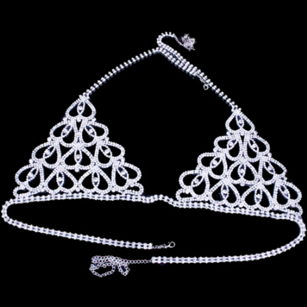أزياء حجر الراين القلب الصدرية - مراجعة Body Jewelry Bra وسعره