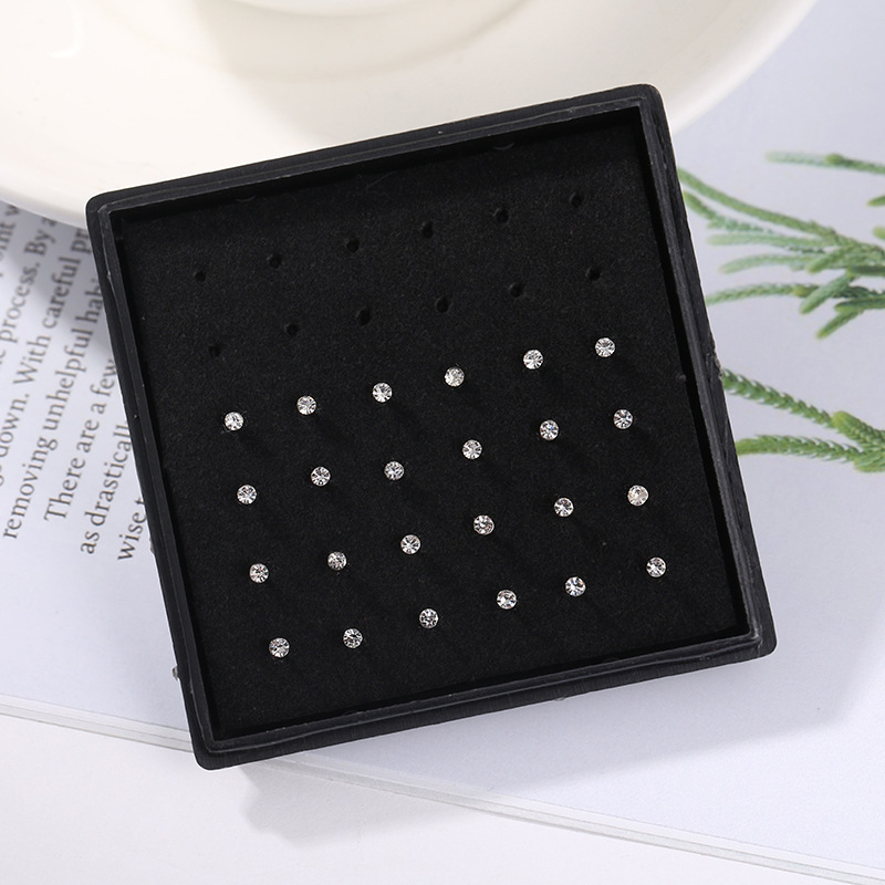 24 قطعة/صندوق كريستال الأنف ال - مراجعة Body Jewelry Display Case وسعره