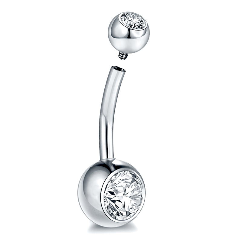 10 قطعة/الوحدة G23 التيتانيوم  - مراجعة Belly Bar Titanium وسعره