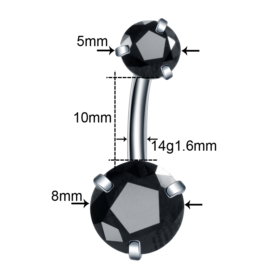 10 قطعة ثقب السرة الفولاذ المق - مراجعة Belly Bar Titanium وسعره
