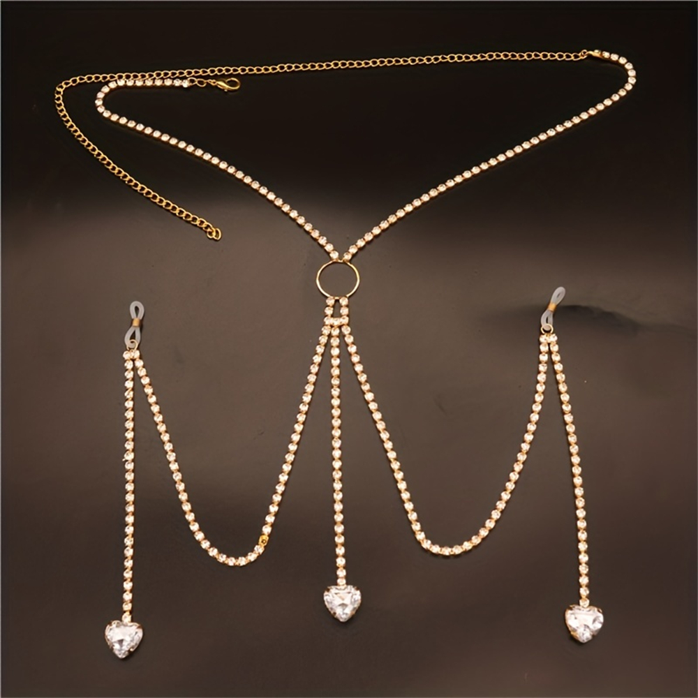 سلسلة الجسم على شكل قلب ، حجر  - مراجعة Body Jewelry Bra وسعره