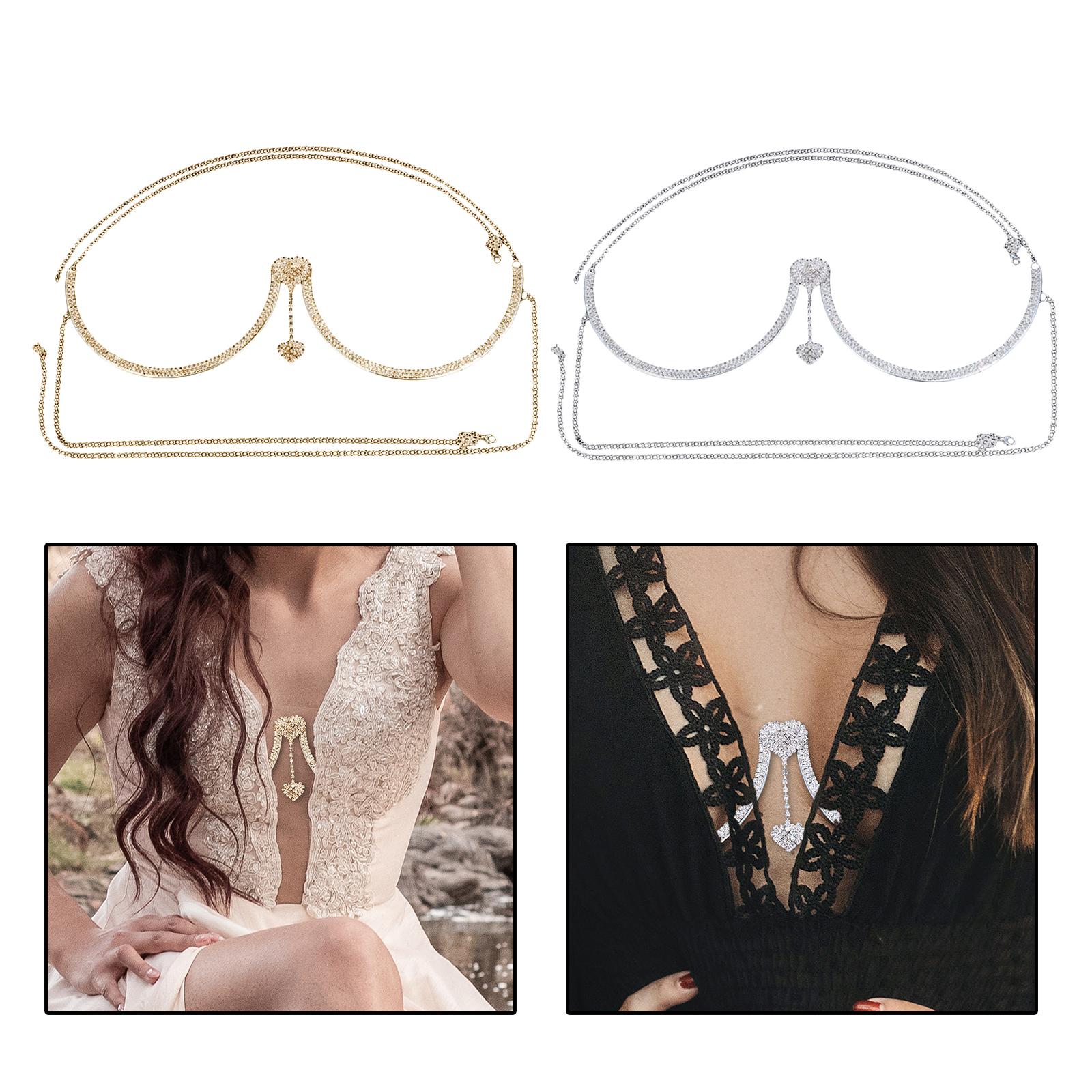 سلسلة صدرية مرصعة بالأحجار الك - مراجعة Body Jewelry Bra وسعره