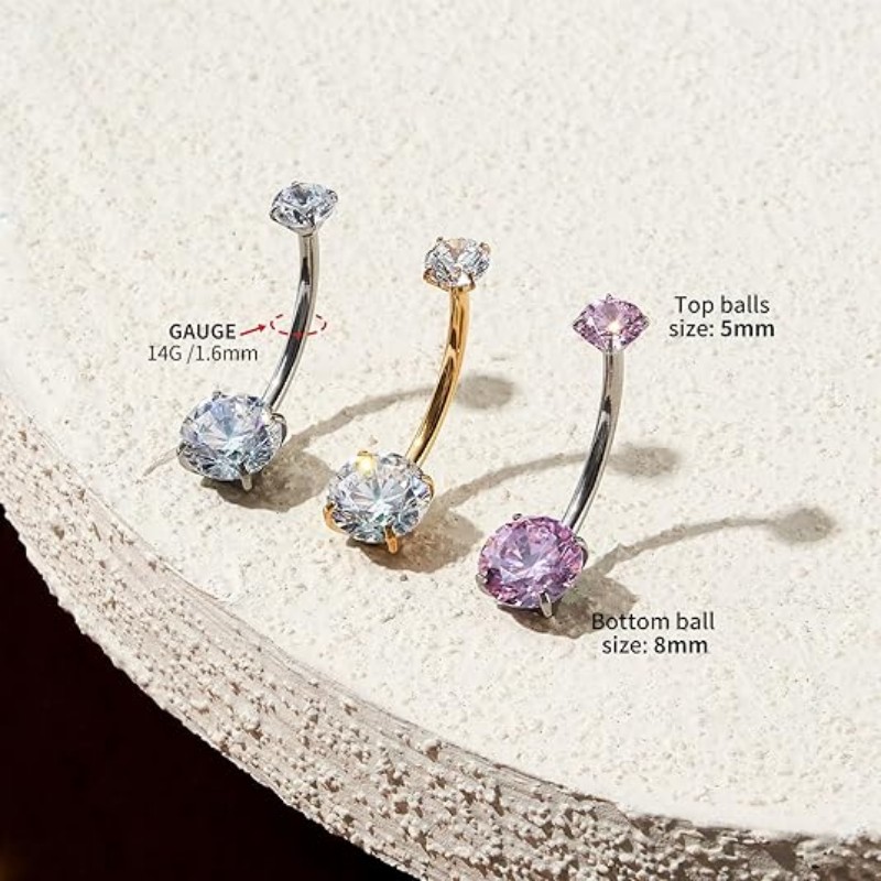1PC G23 التيتانيوم خاتم زر الب - مراجعة Belly Bar Titanium وسعره