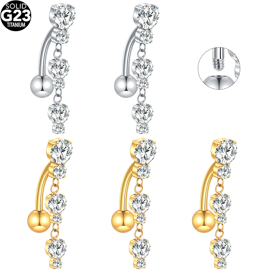 1/5 قطعة التيتانيوم عكس بار تش - مراجعة Belly Bar Titanium وسعره