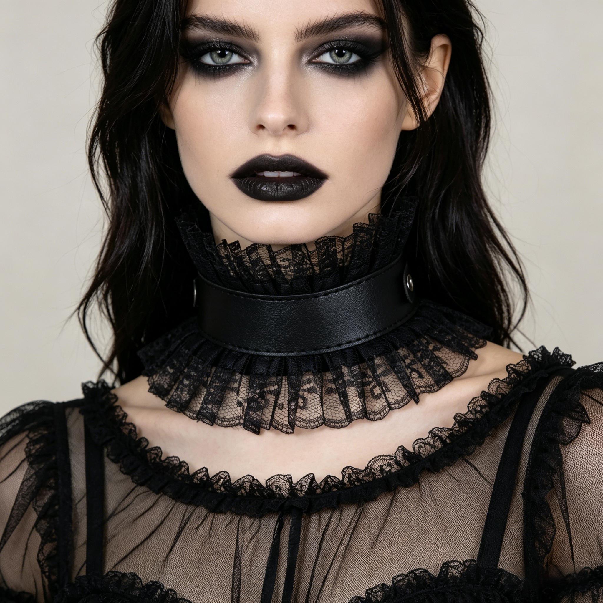 طوق عنق نسائي عتيق الطراز من ا - مراجعة Body Jewelry Goth وسعره