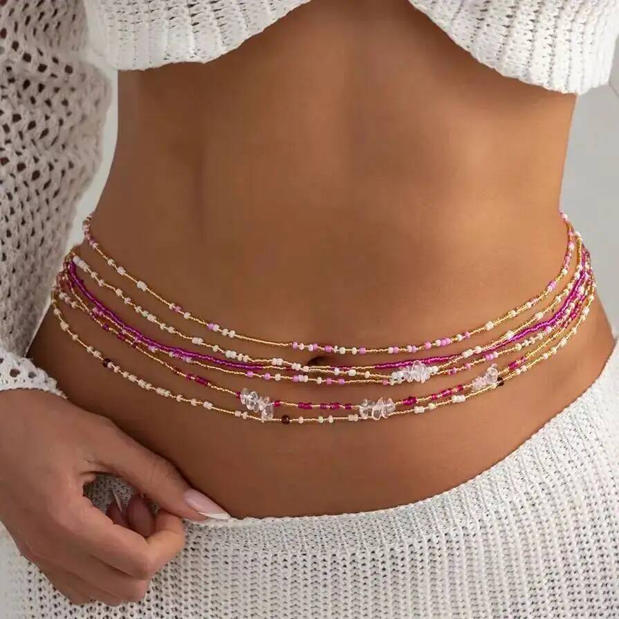 مجموعة من 6 قطع سلاسل خصر بوهي - مراجعة Body Jewelry For Women وسعره