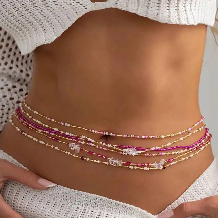 مجموعة من 6 قطع سلاسل خصر بوهي - مراجعة Body Jewelry For Women وسعره